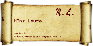 Münz Laura névjegykártya